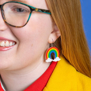 Rainbow Drop Earrings  -  Erstwilder Essentials  -  Quirky Resin and Enamel Accessories