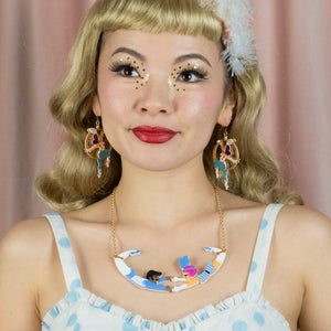 Great Leap of Faith Necklace  -  Erstwilder  -  Quirky Resin and Enamel Accessories