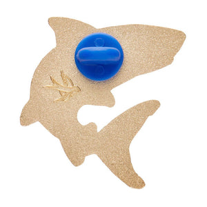 Tiger Shark Enamel Pin  -  Erstwilder  -  Quirky Resin and Enamel Accessories
