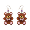 Grand Prize Teddy Drop Earrings  -  Erstwilder  -  Quirky Resin and Enamel Accessories