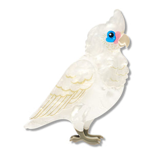 Little Corella Brooch  -  Erstwilder  -  Quirky Resin and Enamel Accessories
