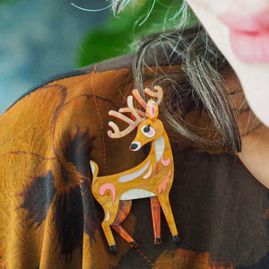 The Dainty Deer Brooch  -  Erstwilder  -  Quirky Resin and Enamel Accessories