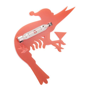 Pascal the Prawn Brooch  -  Erstwilder  -  Quirky Resin and Enamel Accessories