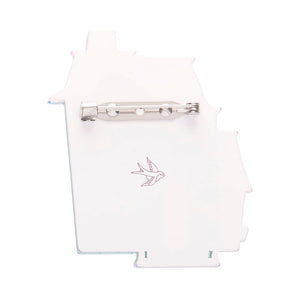 Enter If You Dare Brooch  -  Erstwilder  -  Quirky Resin and Enamel Accessories