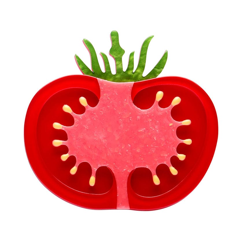 Tomato Time Brooch (IMPERFECT)  -  Erstwilder  -  Quirky Resin and Enamel Accessories