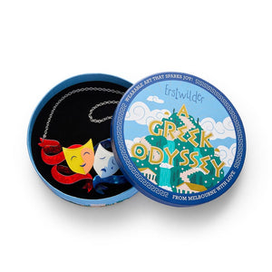 Comedy & Tragedy Necklace  -  Erstwilder  -  Quirky Resin and Enamel Accessories