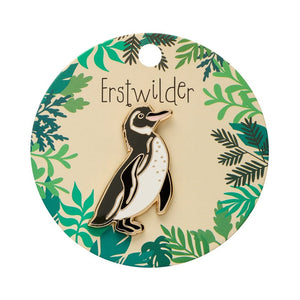 Galapagos Penguin Enamel Pin  -  Erstwilder  -  Quirky Resin and Enamel Accessories