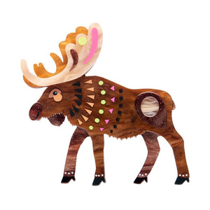 The Majestic Moose Brooch  -  Erstwilder  -  Quirky Resin and Enamel Accessories