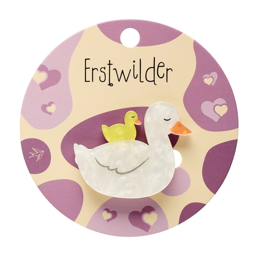 Ducks Simplified Mini Brooch  -  Erstwilder Simplified  -  Quirky Resin and Enamel Accessories