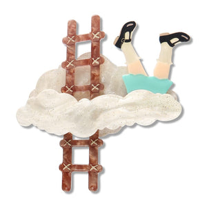 On to the next Land! Brooch  -  Erstwilder  -  Quirky Resin and Enamel Accessories