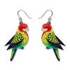 Eastern Rosella Drop Earrings  -  Erstwilder  -  Quirky Resin and Enamel Accessories