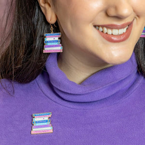 Jane Austen Book Club Enamel Pin  -  Erstwilder  -  Quirky Resin and Enamel Accessories