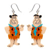 Fred Flintstone Drop Earrings  -  Erstwilder  -  Quirky Resin and Enamel Accessories