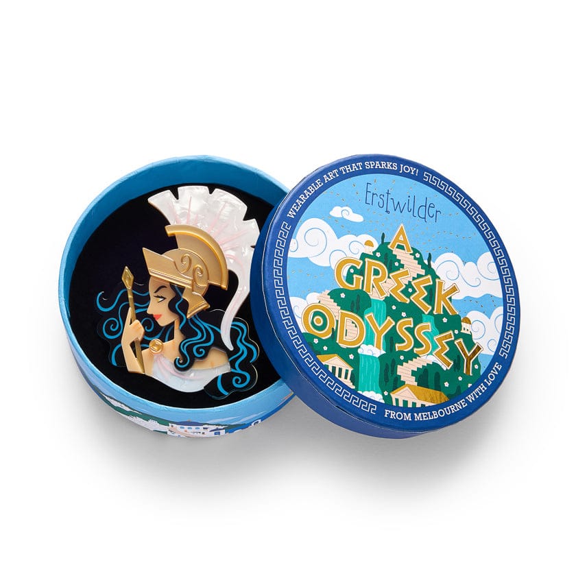 Divine Athena Brooch  -  Erstwilder  -  Quirky Resin and Enamel Accessories