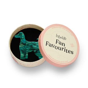 Ainslee the Afghan Hound Brooch  -  Erstwilder  -  Quirky Resin and Enamel Accessories