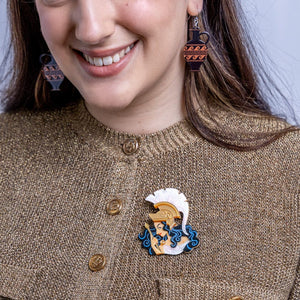 Divine Athena Brooch  -  Erstwilder  -  Quirky Resin and Enamel Accessories