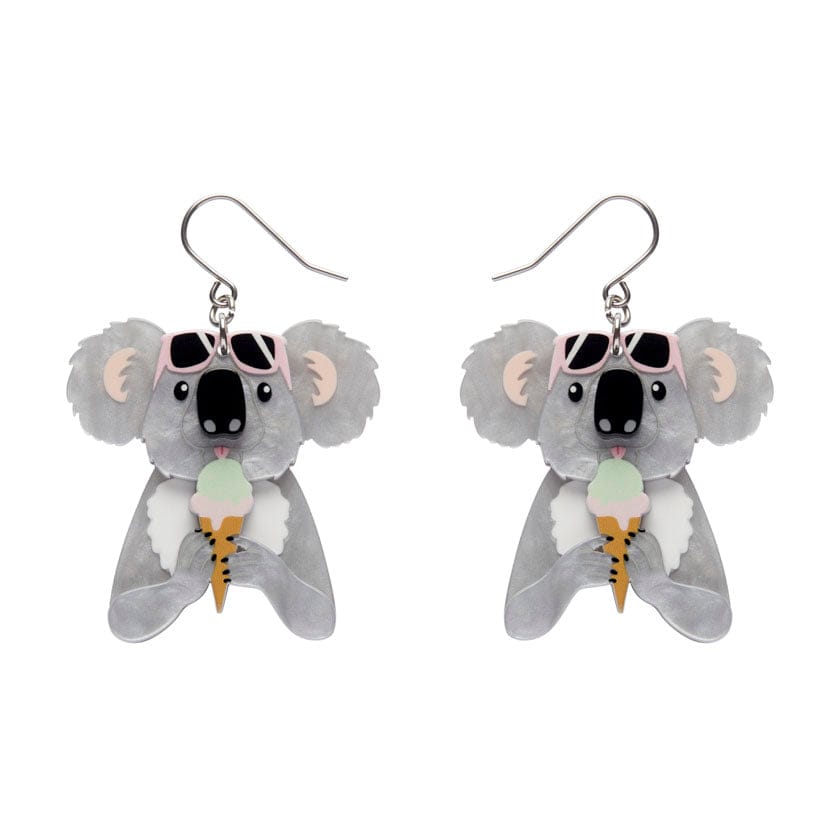 The Sweetest Koala Drop Earrings (IMPERFECT)  -  Erstwilder  -  Quirky Resin and Enamel Accessories