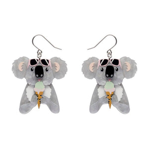 The Sweetest Koala Drop Earrings (IMPERFECT)  -  Erstwilder  -  Quirky Resin and Enamel Accessories