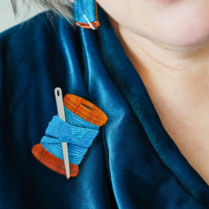 Thread the Needle Brooch  -  Erstwilder  -  Quirky Resin and Enamel Accessories