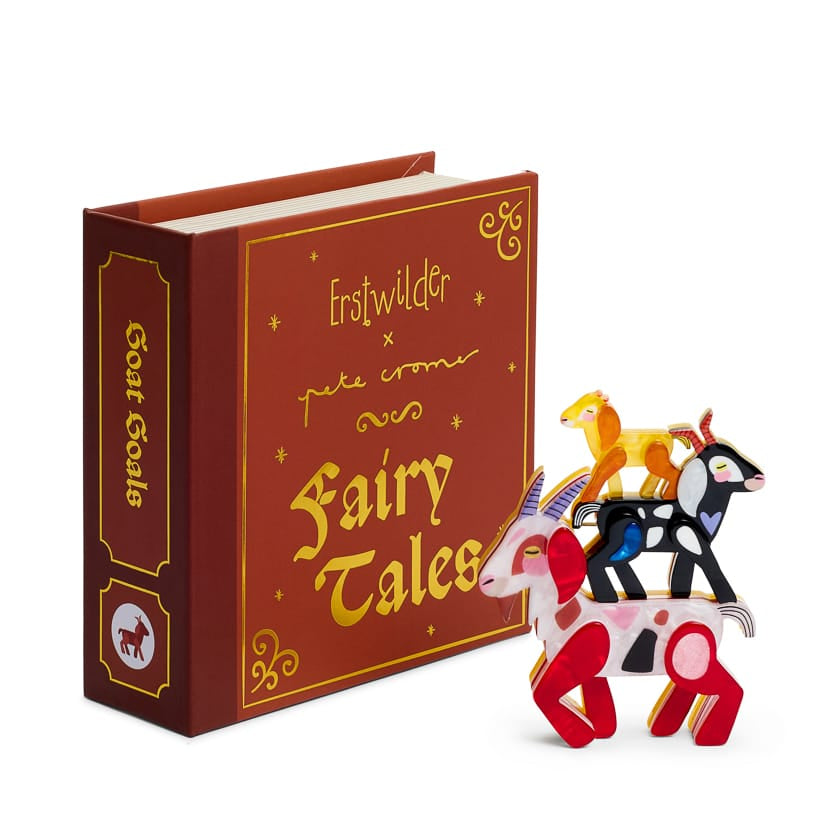 Goat Goals Brooch  -  Erstwilder  -  Quirky Resin and Enamel Accessories