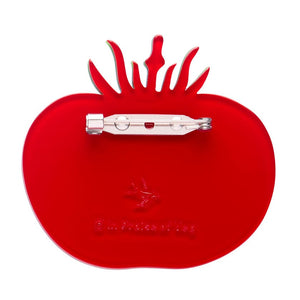 Tomato Time Brooch (IMPERFECT)  -  Erstwilder  -  Quirky Resin and Enamel Accessories