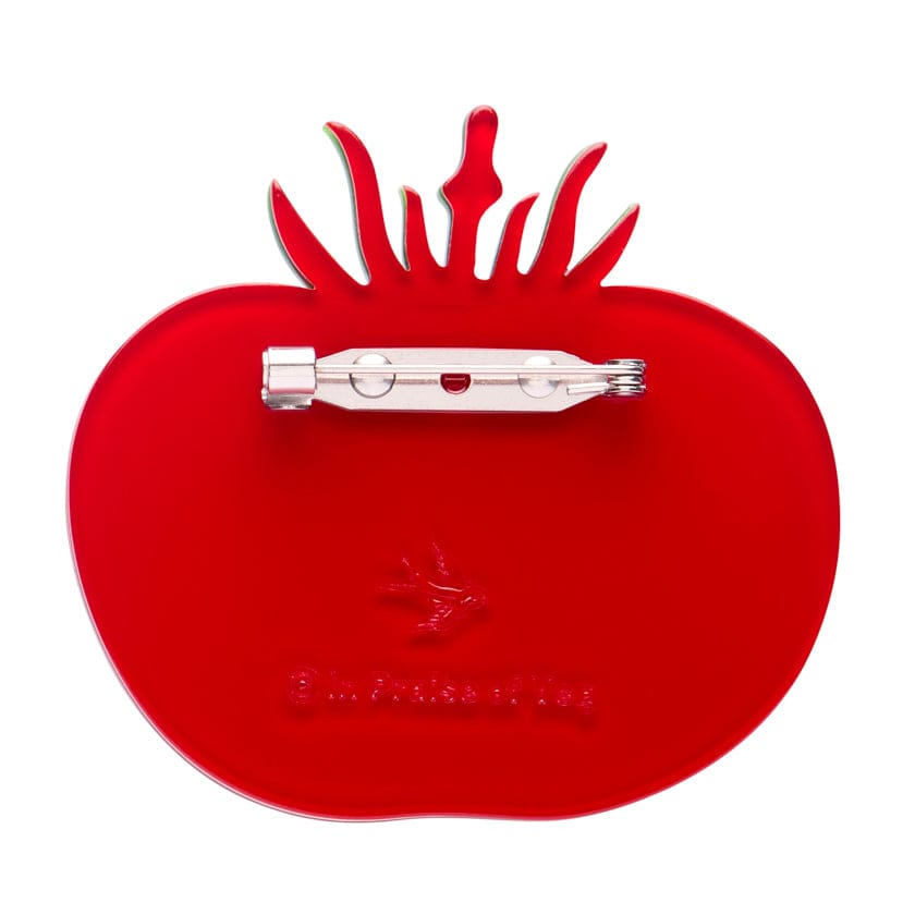 Tomato Time Brooch (IMPERFECT)  -  Erstwilder  -  Quirky Resin and Enamel Accessories