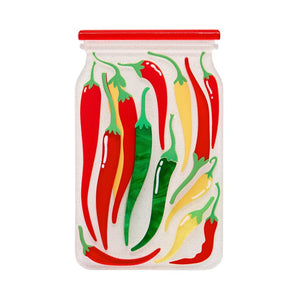 Chilli Charmer Brooch  -  Erstwilder  -  Quirky Resin and Enamel Accessories