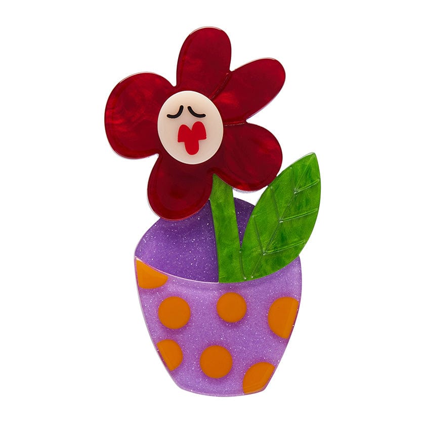 Sally Singing Solo Brooch (IMPERFECT)  -  Erstwilder  -  Quirky Resin and Enamel Accessories