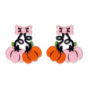 Pair O'Pumpkins Drop Earrings  -  Erstwilder  -  Quirky Resin and Enamel Accessories
