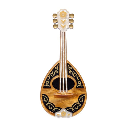 Play Bouzouki Brooch  -  Erstwilder  -  Quirky Resin and Enamel Accessories