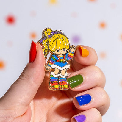 Rainbow Brite Says Hello Enamel Pin  -  Erstwilder  -  Quirky Resin and Enamel Accessories