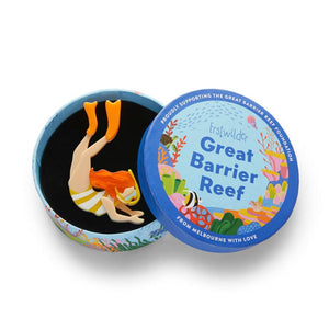 Snorkeler Sheree Brooch  -  Erstwilder  -  Quirky Resin and Enamel Accessories