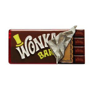 Winning Wonka Bar Brooch (IMPERFECT)  -  Erstwilder  -  Quirky Resin and Enamel Accessories
