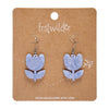 Tulip Drop Earrings - Lavender  -  Erstwilder Essentials  -  Quirky Resin and Enamel Accessories
