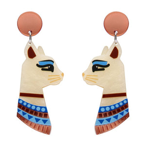 Bastet the Protector Drop Earrings  -  Erstwilder  -  Quirky Resin and Enamel Accessories