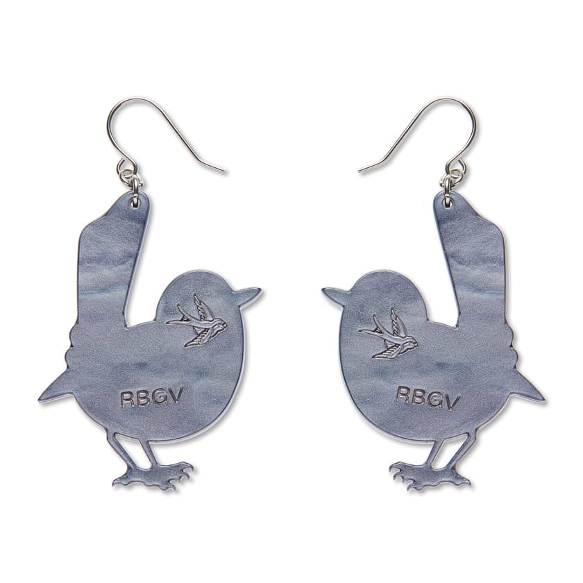 Superb Fairy Wren Drop Earrings  -  Erstwilder  -  Quirky Resin and Enamel Accessories
