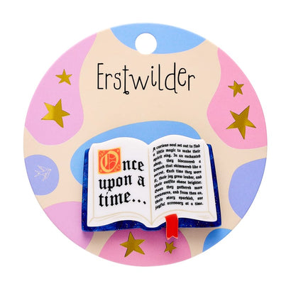 Open Book Simplified Mini Brooch  -  Erstwilder Simplified  -  Quirky Resin and Enamel Accessories