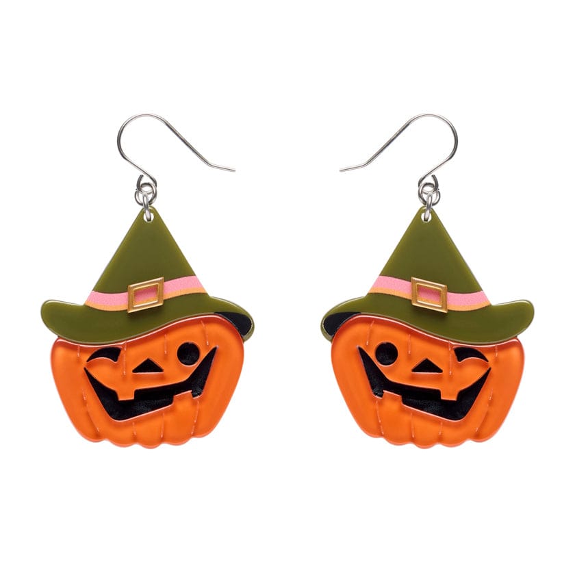 Witch O'Lantern Drop Earrings (IMPERFECT)  -  Erstwilder  -  Quirky Resin and Enamel Accessories