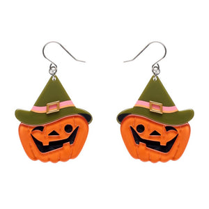 Witch O'Lantern Drop Earrings (IMPERFECT)  -  Erstwilder  -  Quirky Resin and Enamel Accessories
