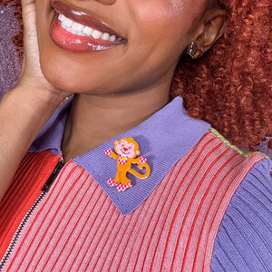 Rhubarb Mini Brooch  -  Erstwilder  -  Quirky Resin and Enamel Accessories