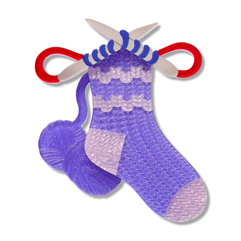 Sock it to Me Brooch  -  Erstwilder  -  Quirky Resin and Enamel Accessories