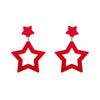 Double Star Stud Earrings – Red  -  Erstwilder Essentials  -  Quirky Resin and Enamel Accessories