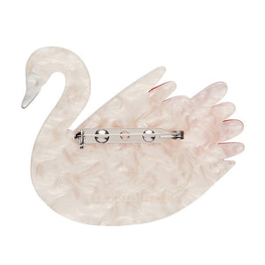 Serene Swan Brooch  -  Erstwilder  -  Quirky Resin and Enamel Accessories