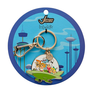 The Jetsons Aerocar Enamel Key Ring  -  Erstwilder  -  Quirky Resin and Enamel Accessories