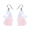 Bone Kitty Drop Earrings - Iridescent  -  Erstwilder Essentials  -  Quirky Resin and Enamel Accessories