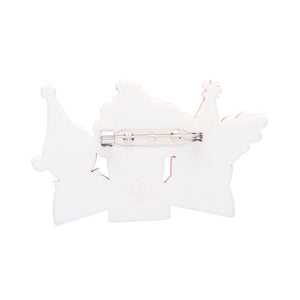 The Laughing Clowns Brooch (IMPERFECT)  -  Erstwilder  -  Quirky Resin and Enamel Accessories