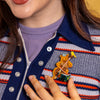 Bearnard & Figaro Brooch  -  Erstwilder  -  Quirky Resin and Enamel Accessories