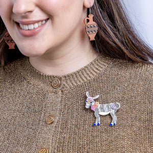 Devoted Donkey Brooch  -  Erstwilder  -  Quirky Resin and Enamel Accessories