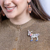 Devoted Donkey Brooch