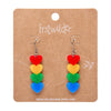 Rainbow Hearts Drop Earrings